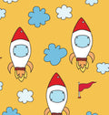 Printed Cardstock |  12 X 12inch |  Rocketship | 250gsm | 1Sheet