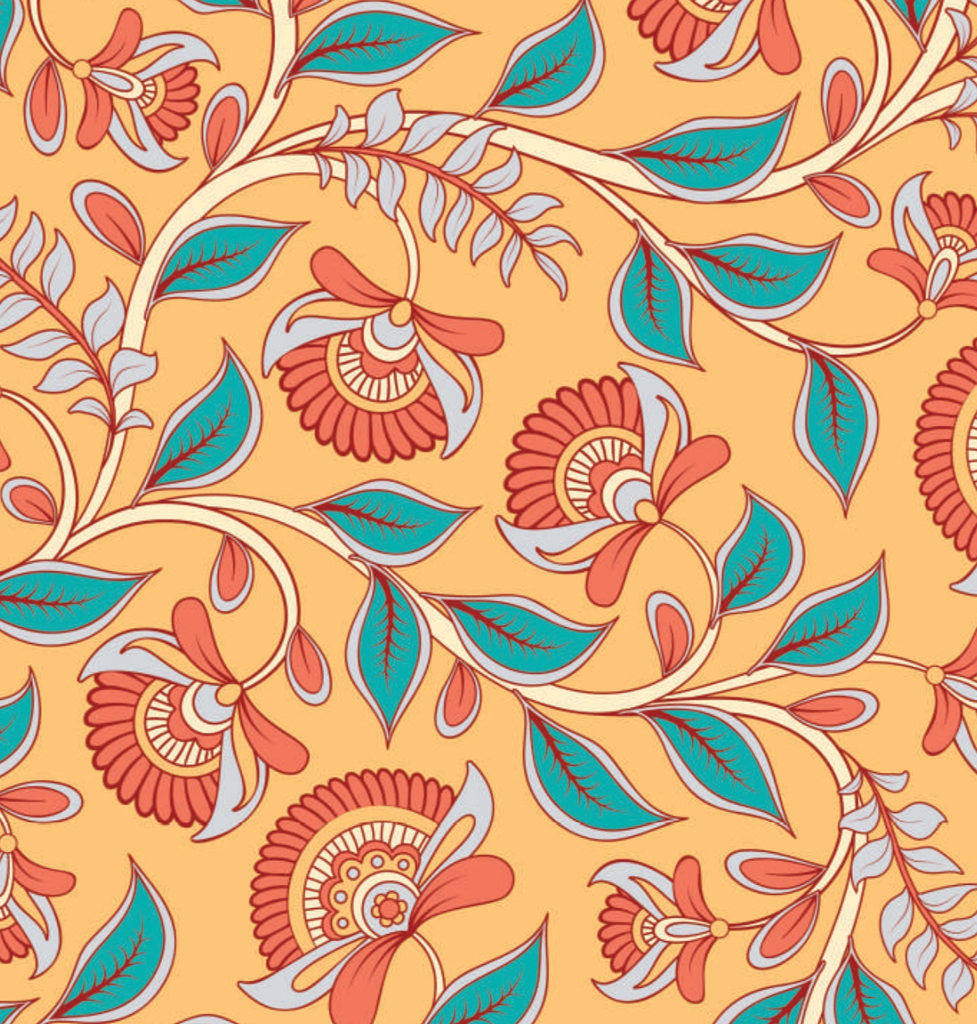 Printed Cardstock |  12 X 12inch |  Kalamkari Extravaganza | 250gsm | 1Sheet
