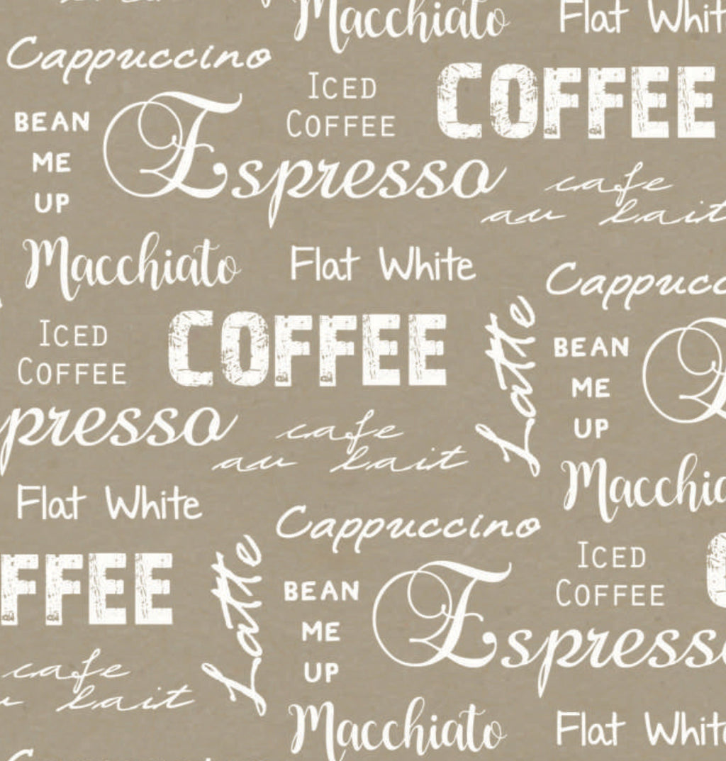 Printed Cardstock |  12 X 12inch |  Coffee Love | 250gsm | 1Sheet