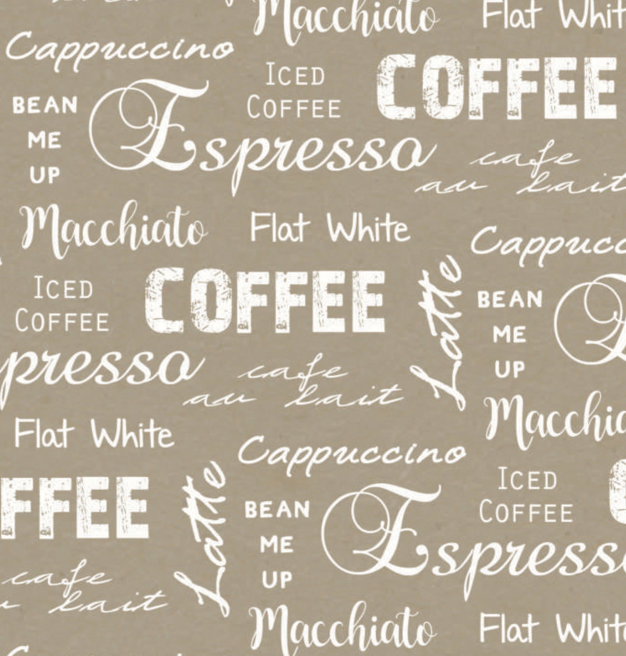 Printed Cardstock |  12 X 12inch |  Coffee Love | 250gsm | 1Sheet