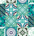 Printed Cardstock |  12 X 12inch |  Oriental Mosaic | 250gsm | 1Sheet