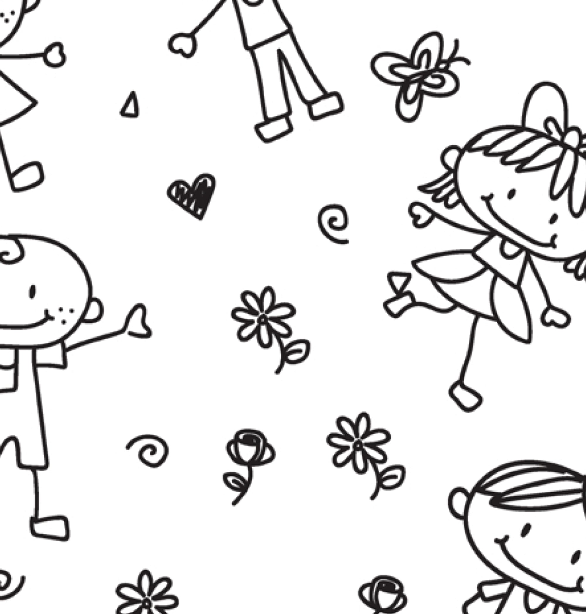 Printed Cardstock |  12 X 12inch |  Doodle Kids | 250gsm | 1Sheet