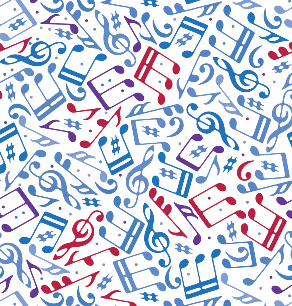 Printed Cardstock |  12 X 12inch |  Musical Notes | 250gsm | 1Sheet