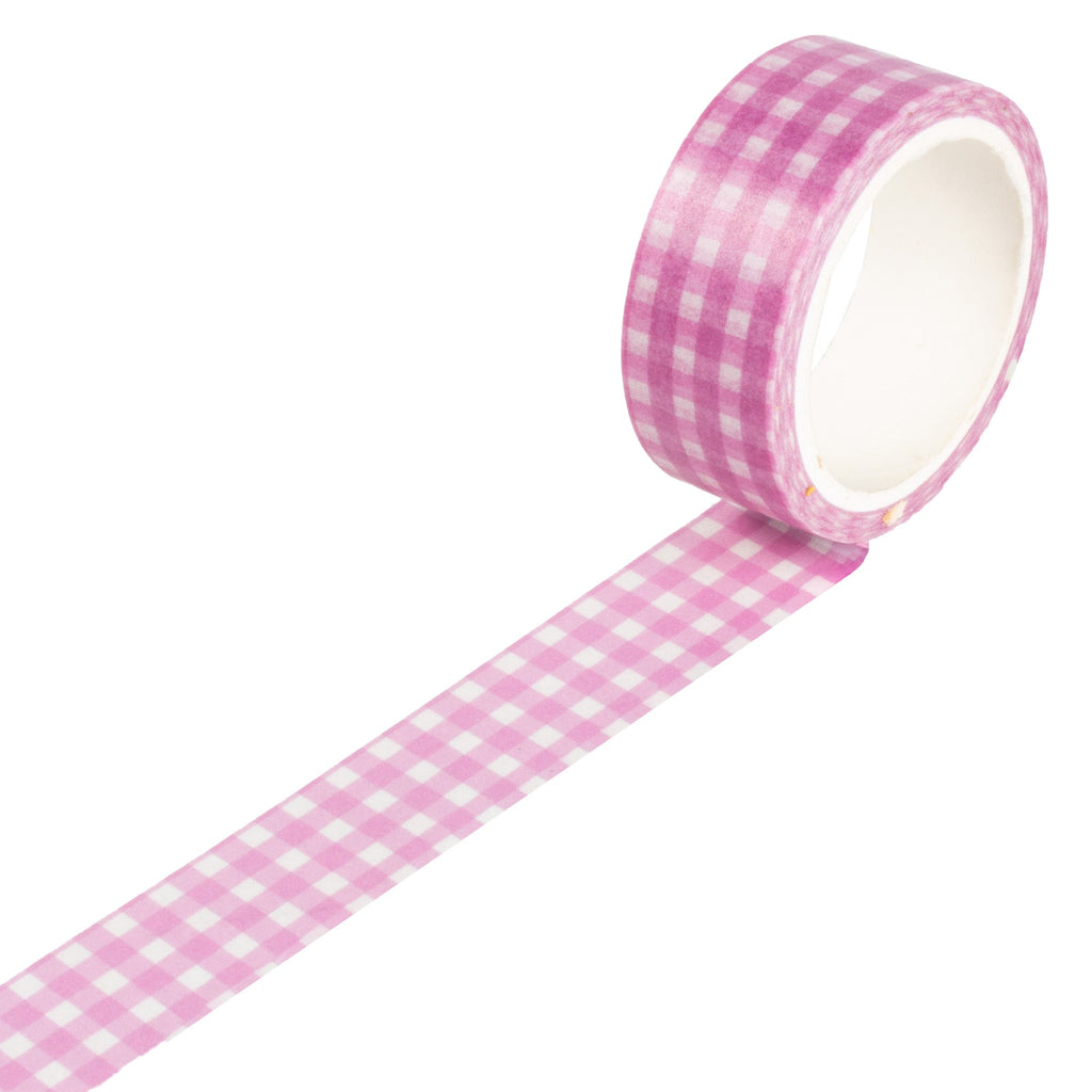 Washi Tape |Classic Checks - Pink | 15mmx10mtr | 1pc