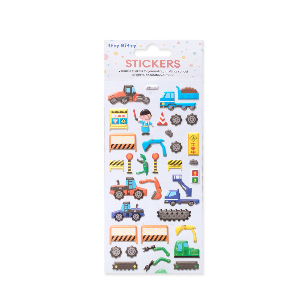 Fun Sticker Construction Equipment 35pcs