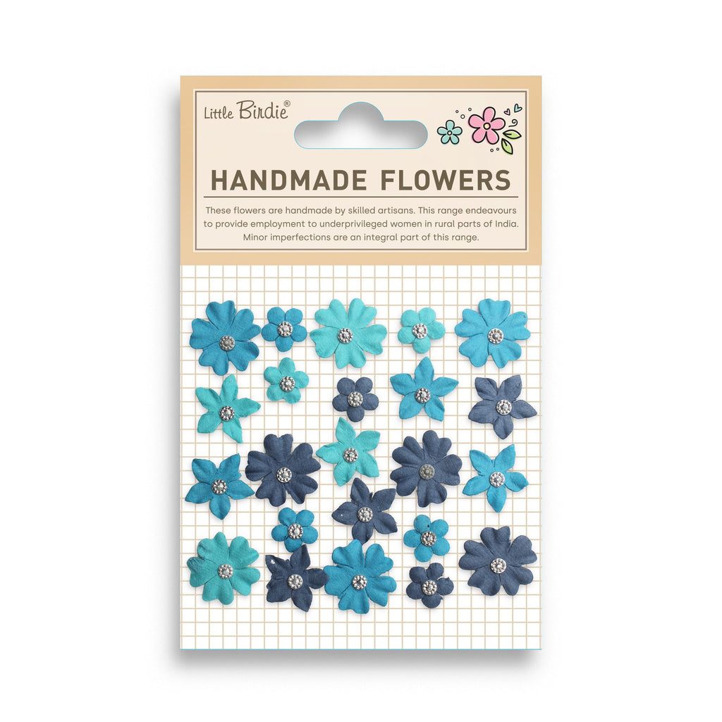 Handmade Flowers Karolina Blue Sky 23Pc