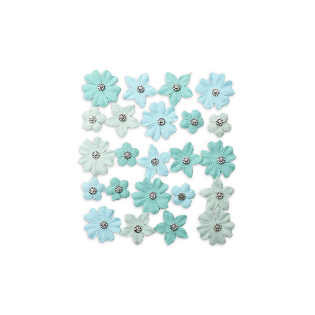 Handmade Flowers Karolina Teal Vibes 23Pc