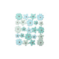 Handmade Flowers Karolina Teal Vibes 23Pc