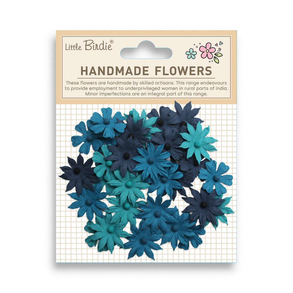 Handmade Flowers Valerie Blue Sky 32Pc