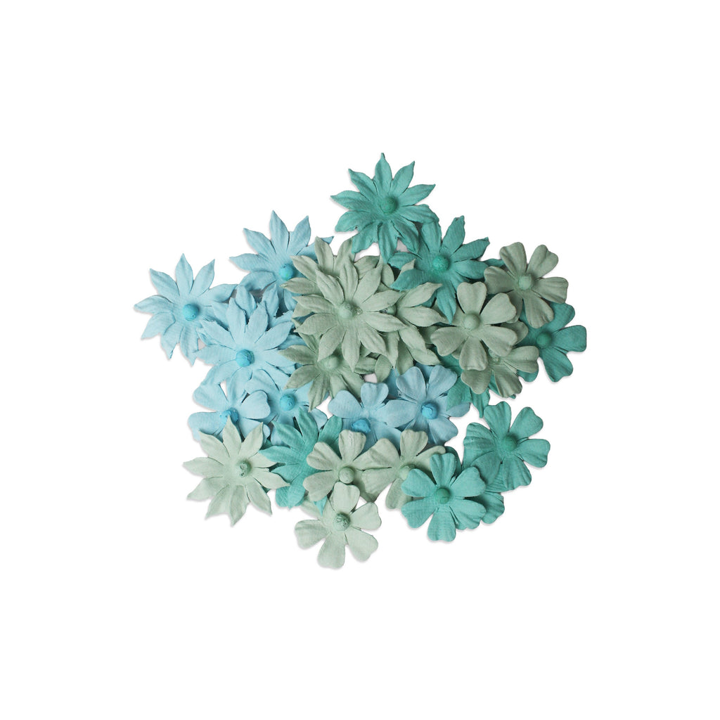 Handmade Flowers Valerie Teal Vibes 32Pc