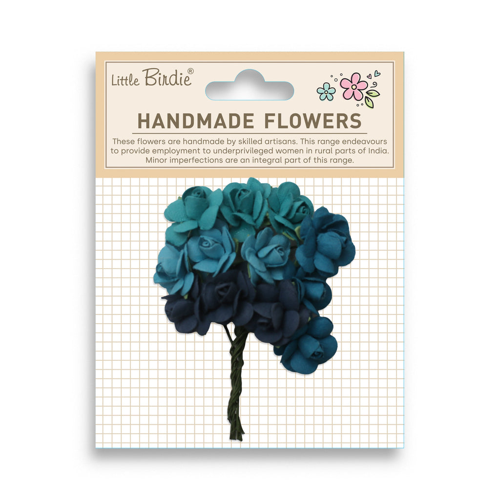 Handmade Flowers Catalina Blue Sky 12Pc