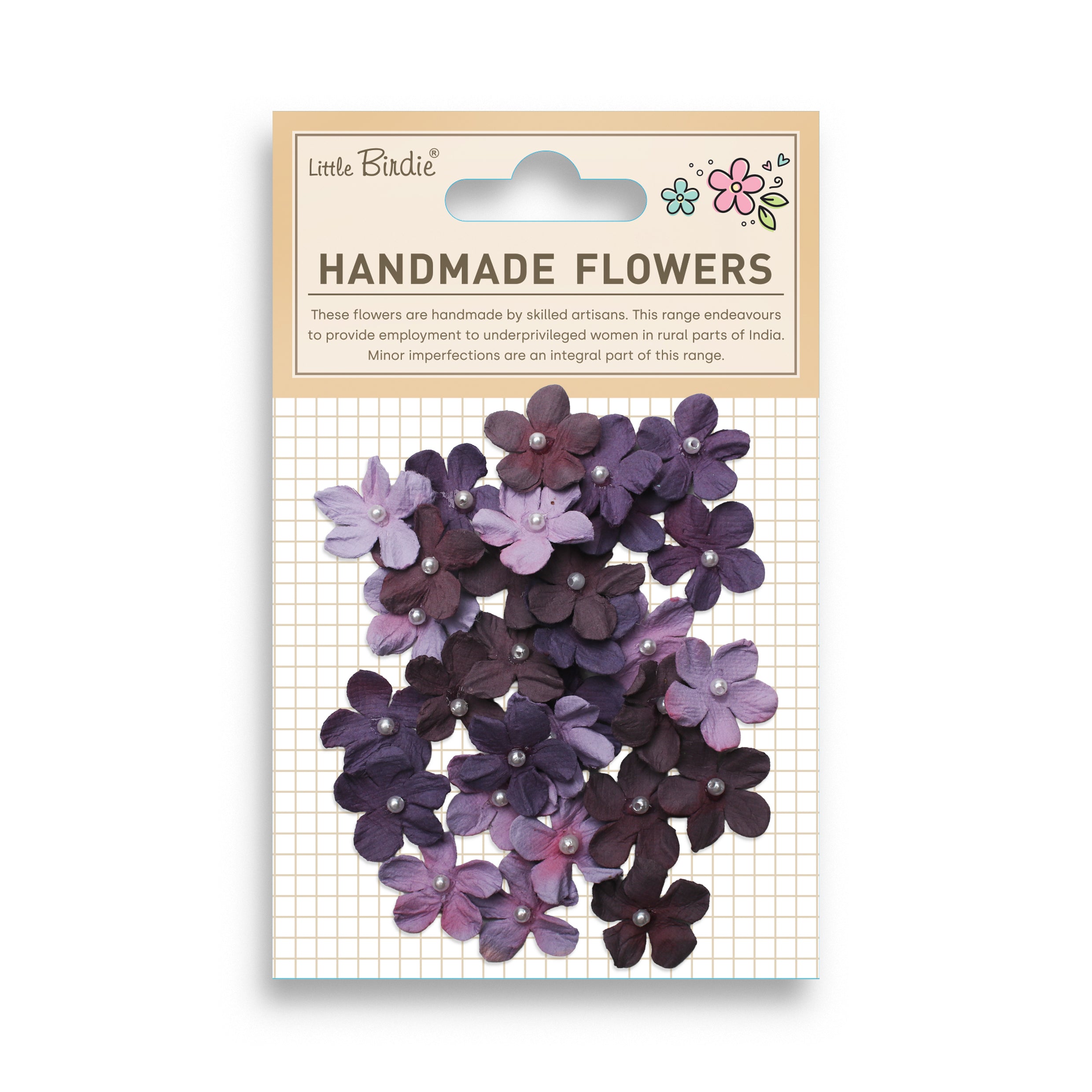 Handmade Flowers Pearl Petites Grape Surprise 30Pc