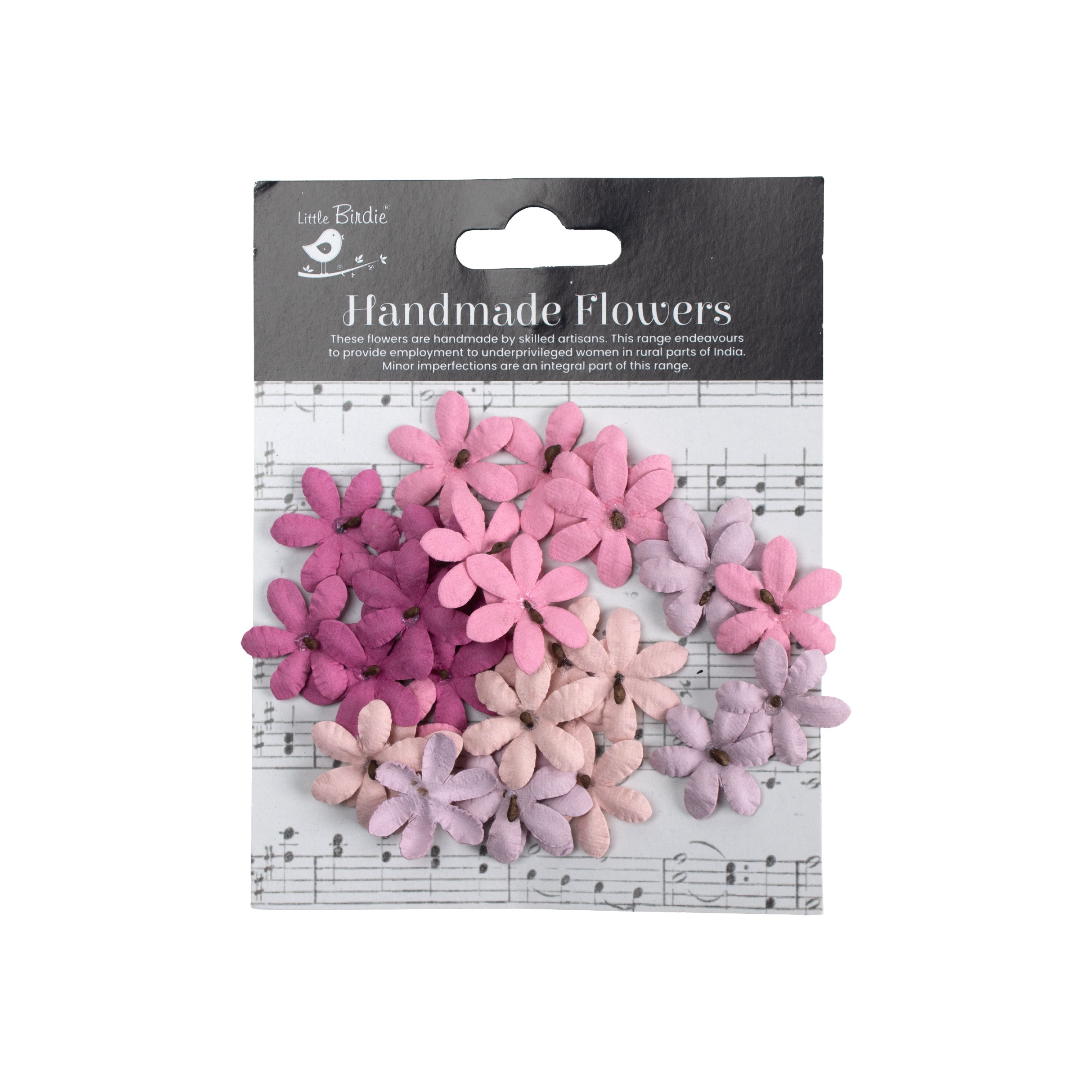 Handmade Flowers Mia Vintage Pink 30Pc