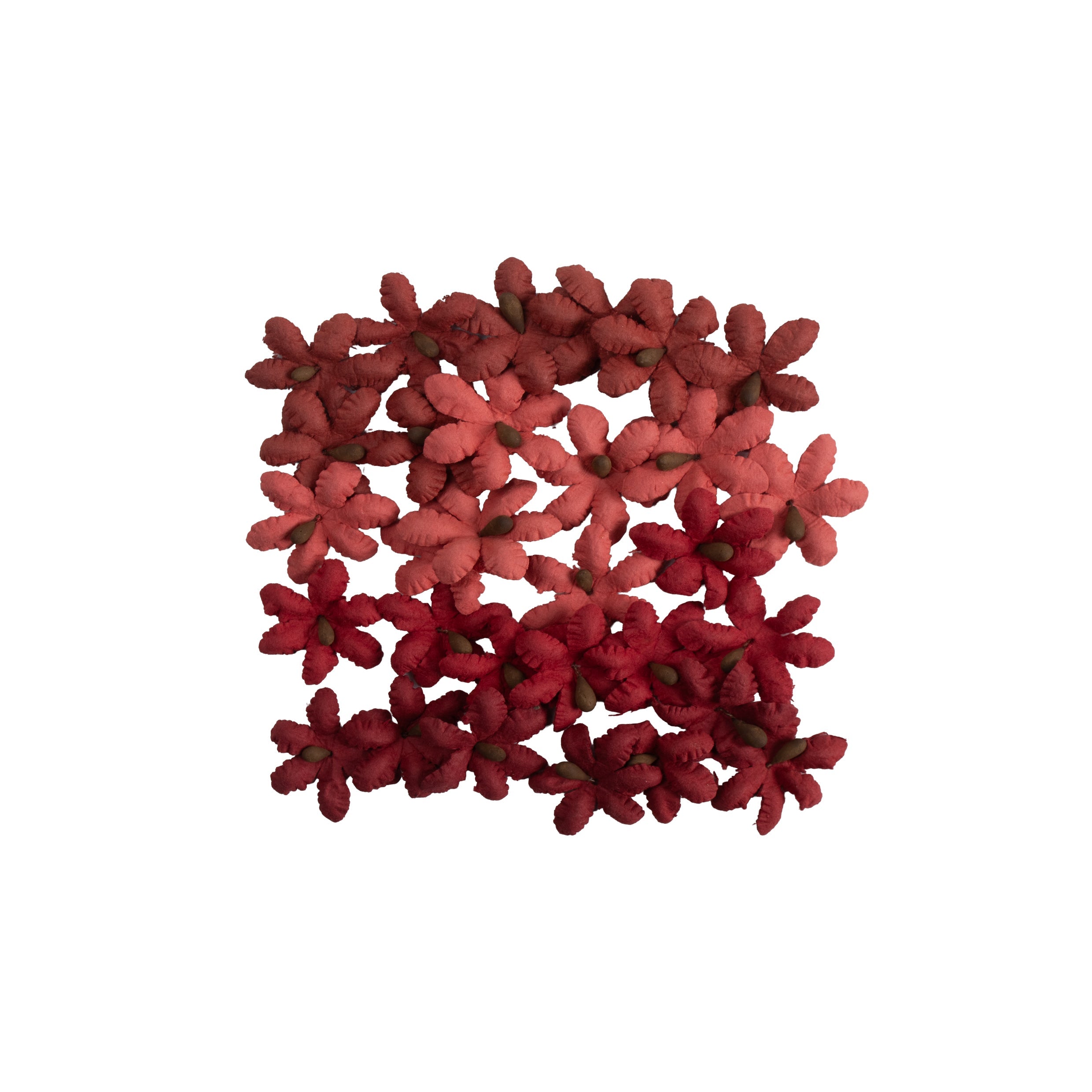 Handmade Flowers Mia Vintage Red 30Pc