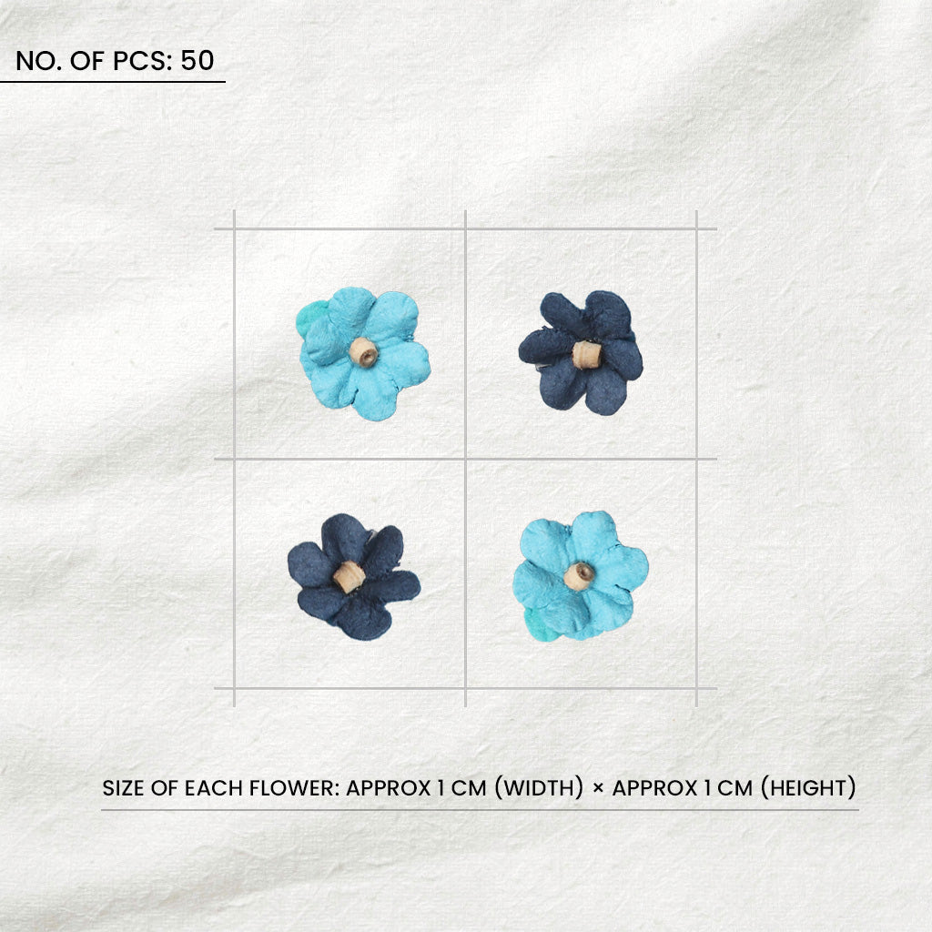 Handmade Flowers Esme Blue Sky 50Pc
