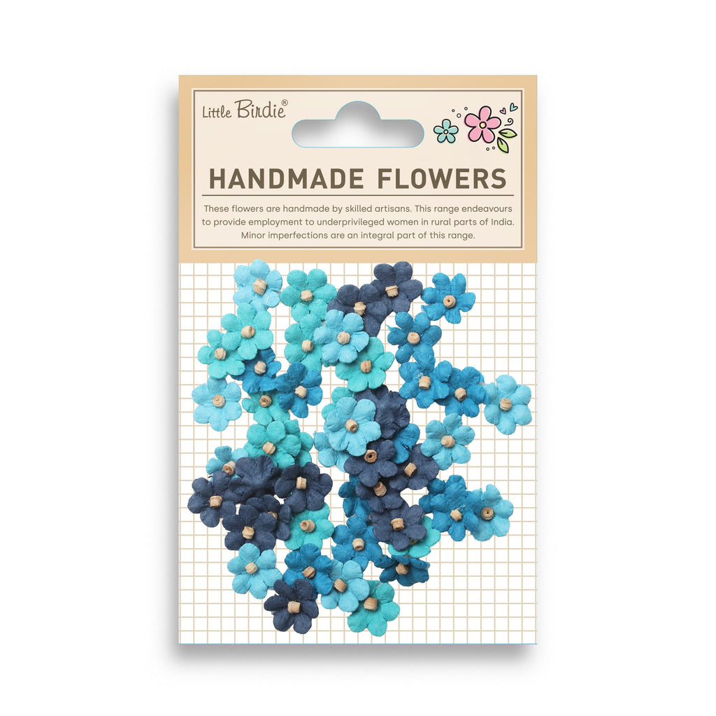 Handmade Flowers Esme Blue Sky 50Pc