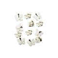 Handmade Flowers Roses & Butterflies Ivory Pearl 12Pc