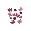 Handmade Flowers Roses & Butterflies Precious Pink 12Pc