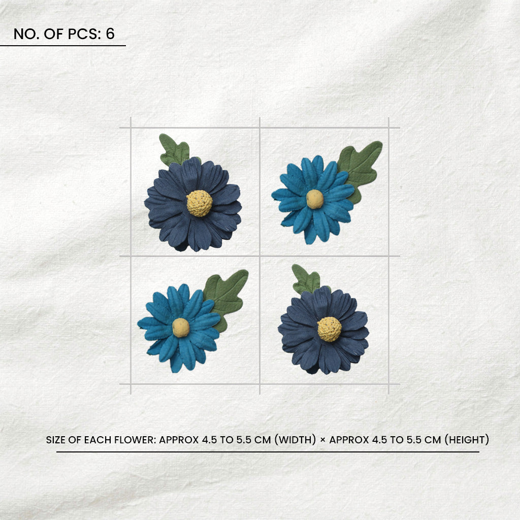 Handmade Flowers Anya Blue Sky 6Pc