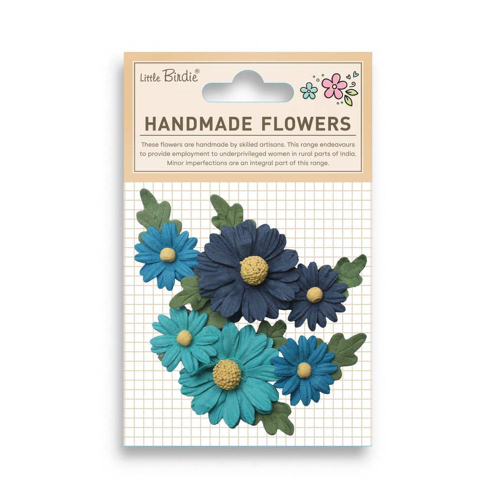 Handmade Flowers Anya Blue Sky 6Pc