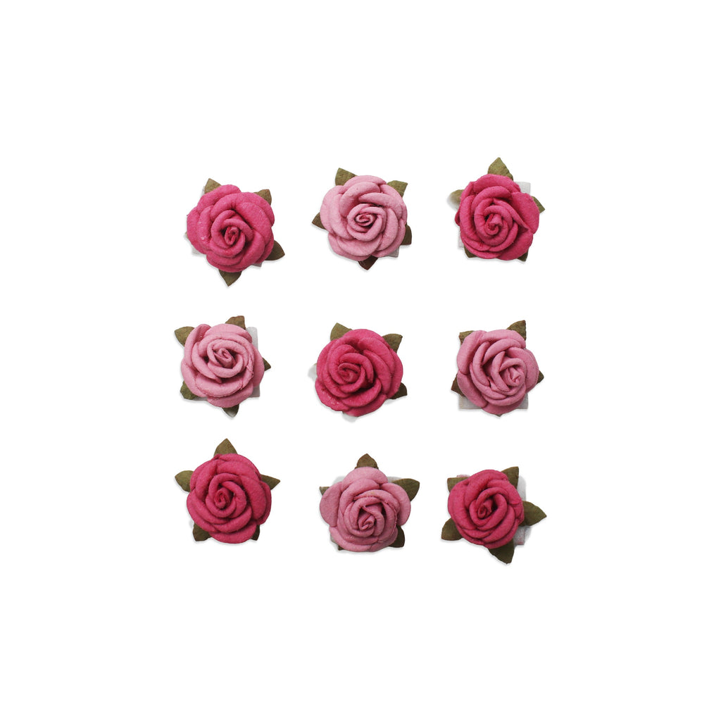 Handmade Flowers Rosalina Precious Pink 9Pc
