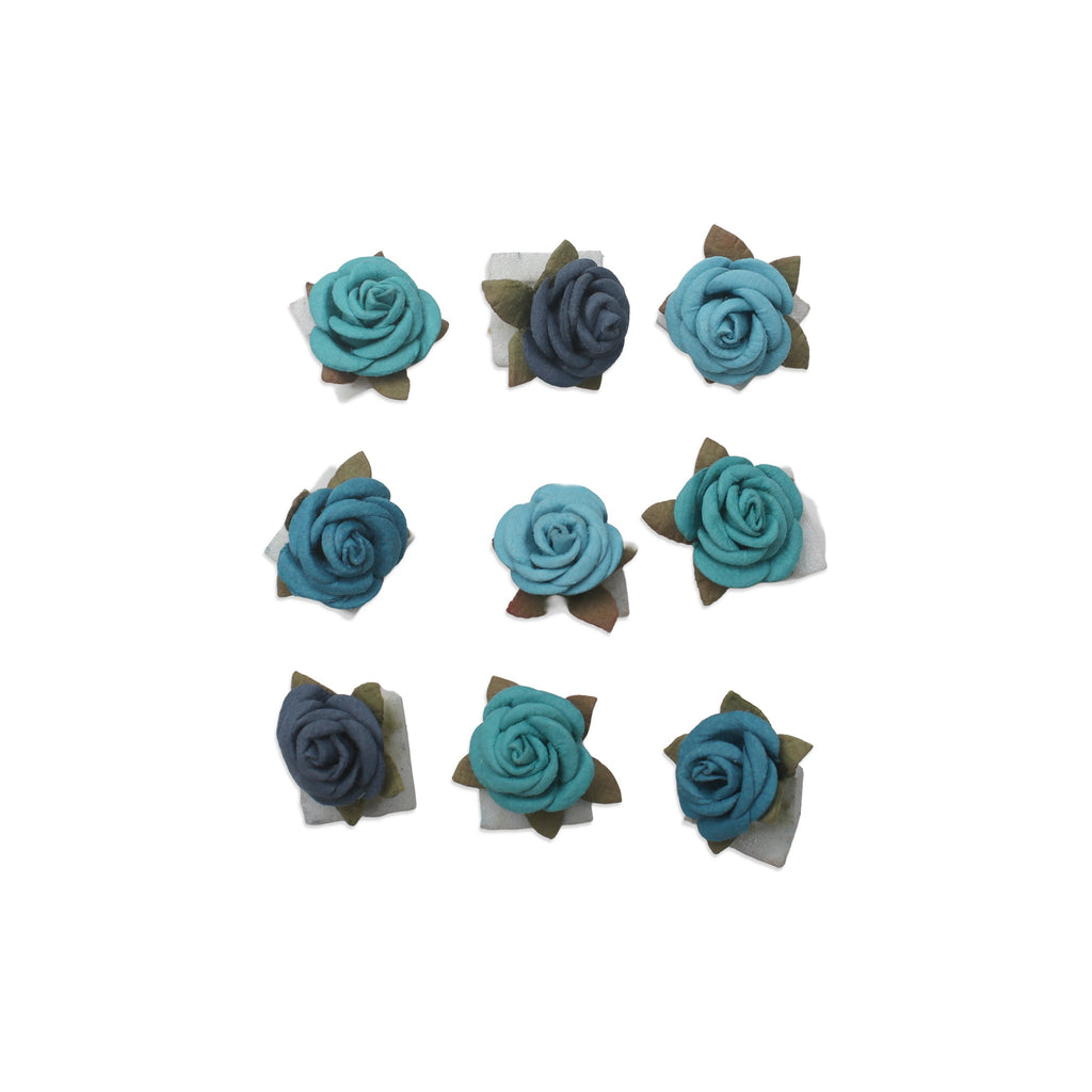 Handmade Flowers Rosalina Blue Sky 9Pc