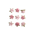 Handmade Flowers Rosalina Pink Passion 9Pc