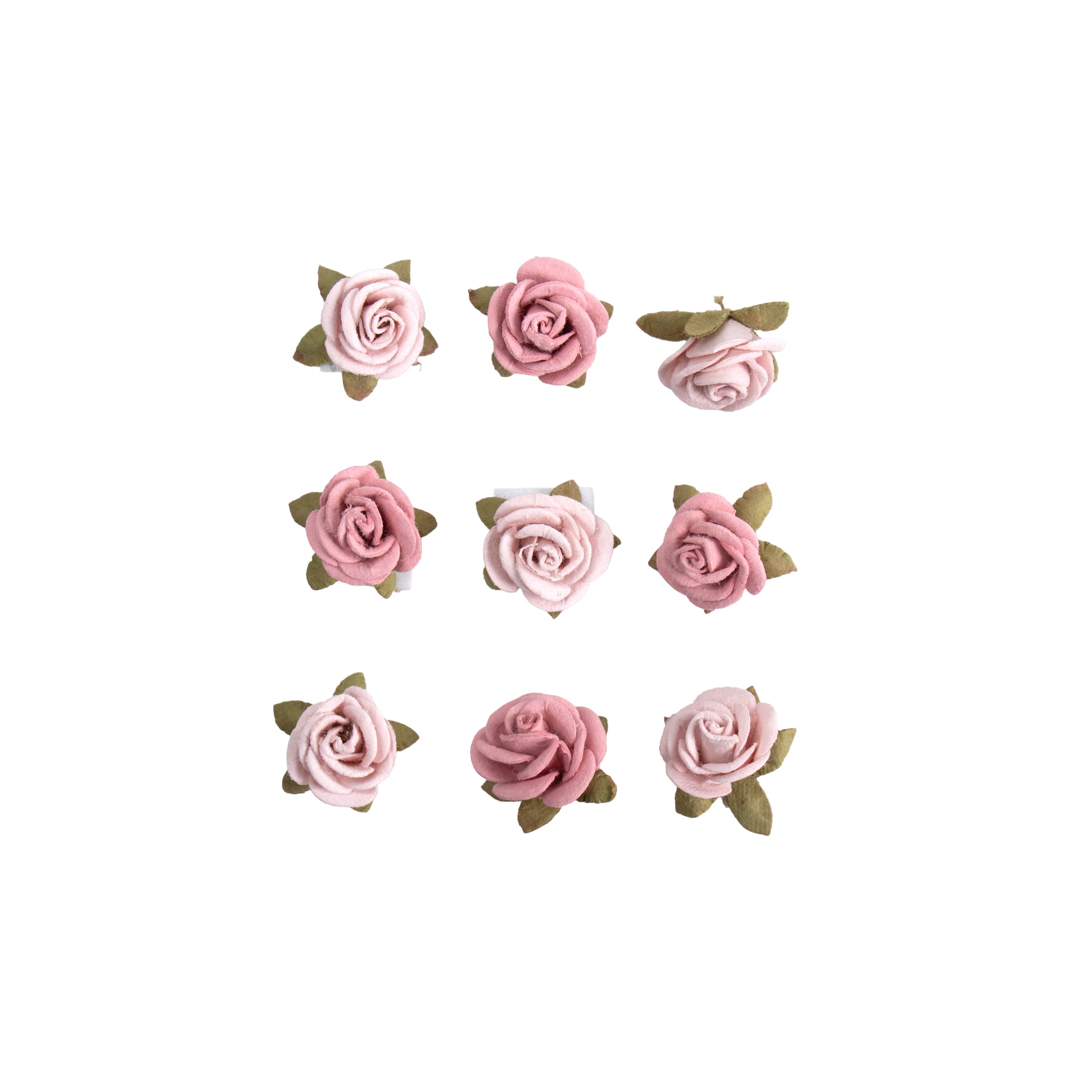 Handmade Flowers Rosalina Pink Passion 9Pc