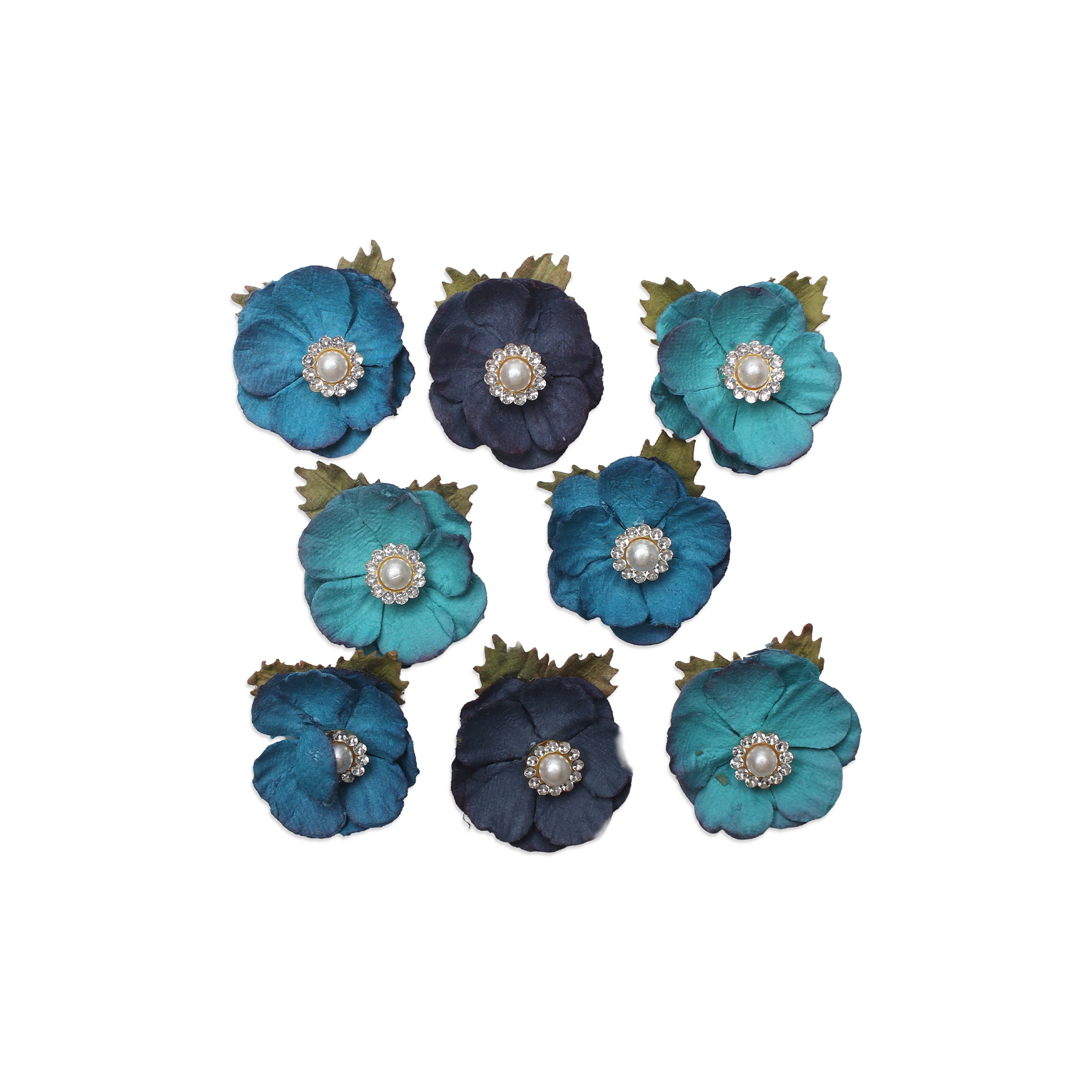 Handmade Flowers Buttercup Blue Sky 8Pc
