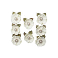 Handmade Flowers Buttercup Ivory Pearl 8Pc