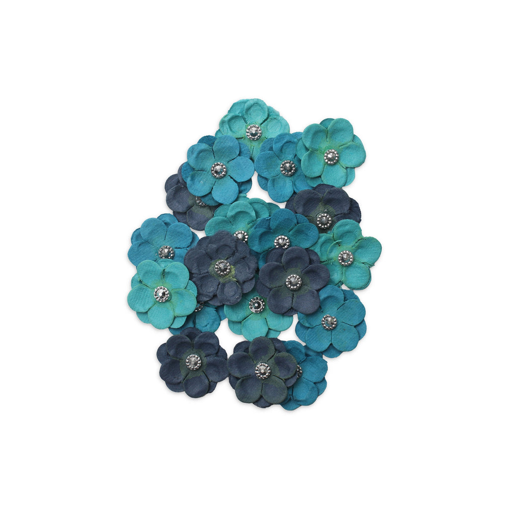 Handmade Flowers Twinkle Blue Sky 20Pc