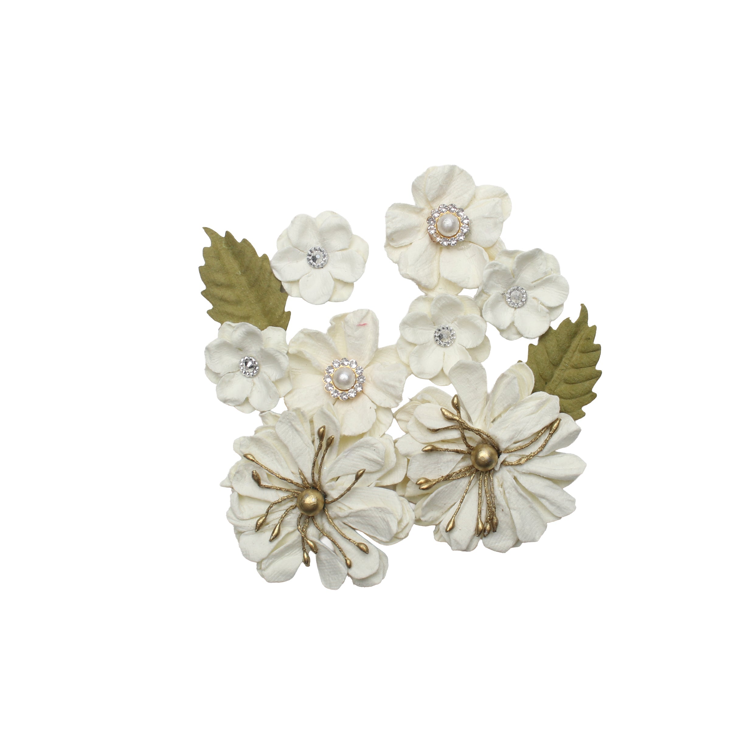 Handmade Flowers Liora Ivory Pearl 10Pc