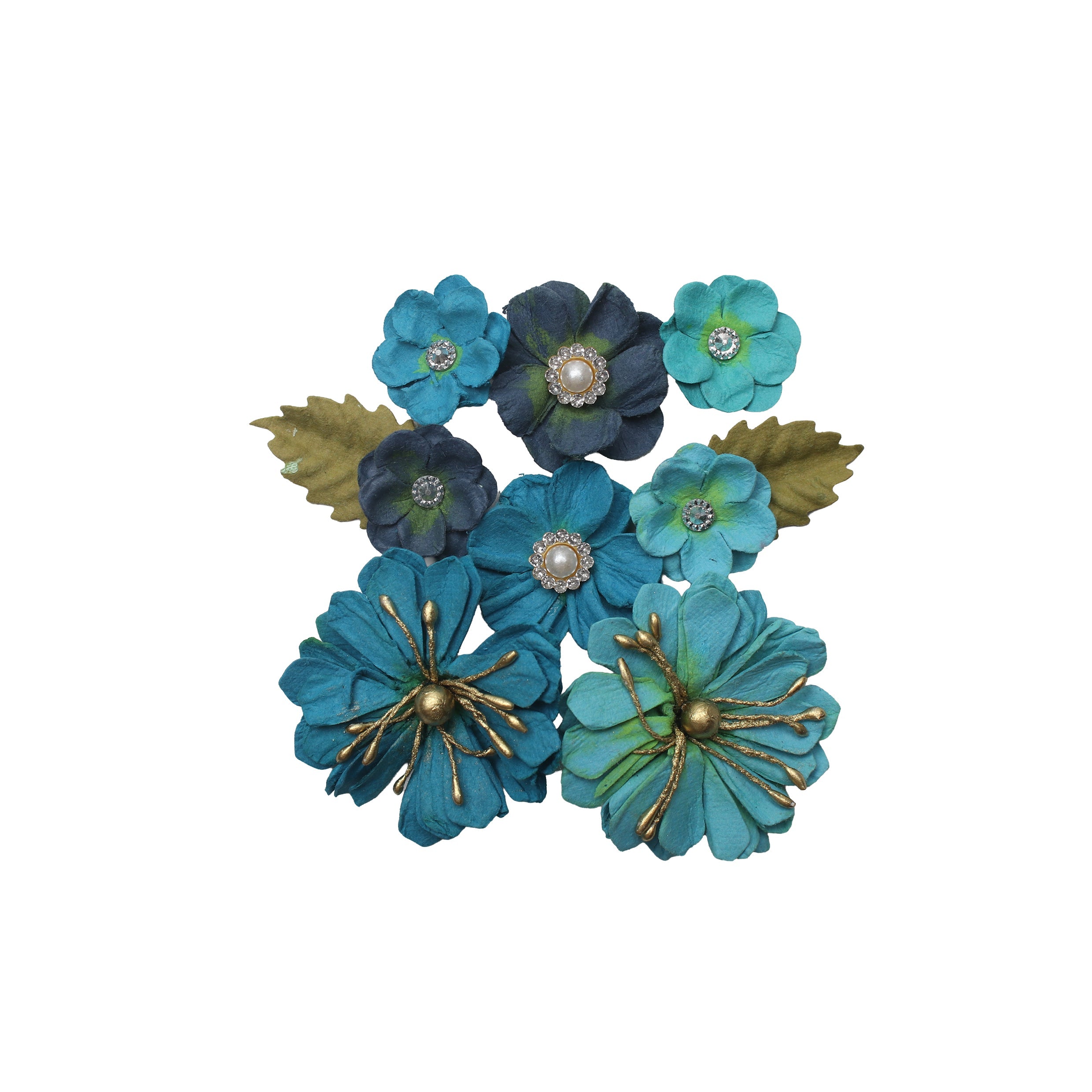 Handmade Flowers Liora Blue Sky 10Pc