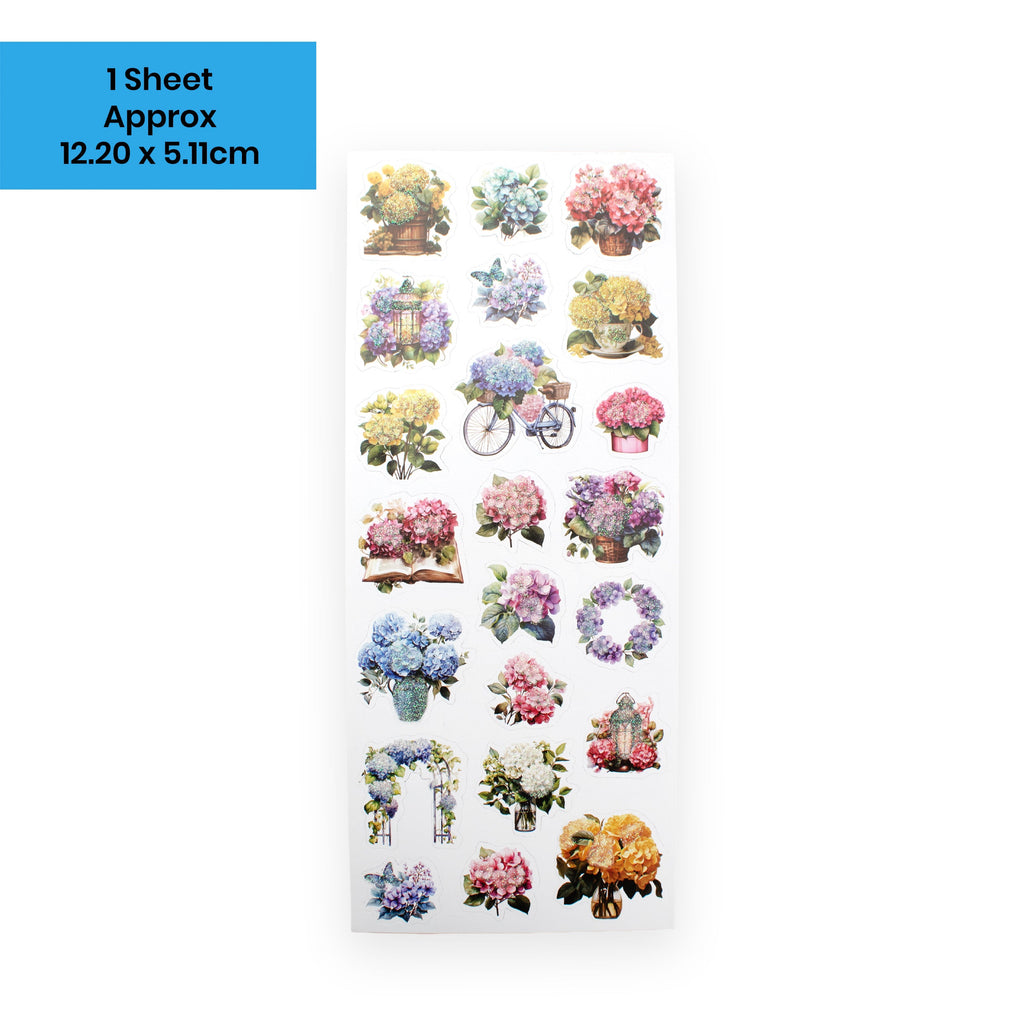 Peel off Glitter Sticker Blooming Gift Approx 12.20 X 5.11cm 1 Sheet