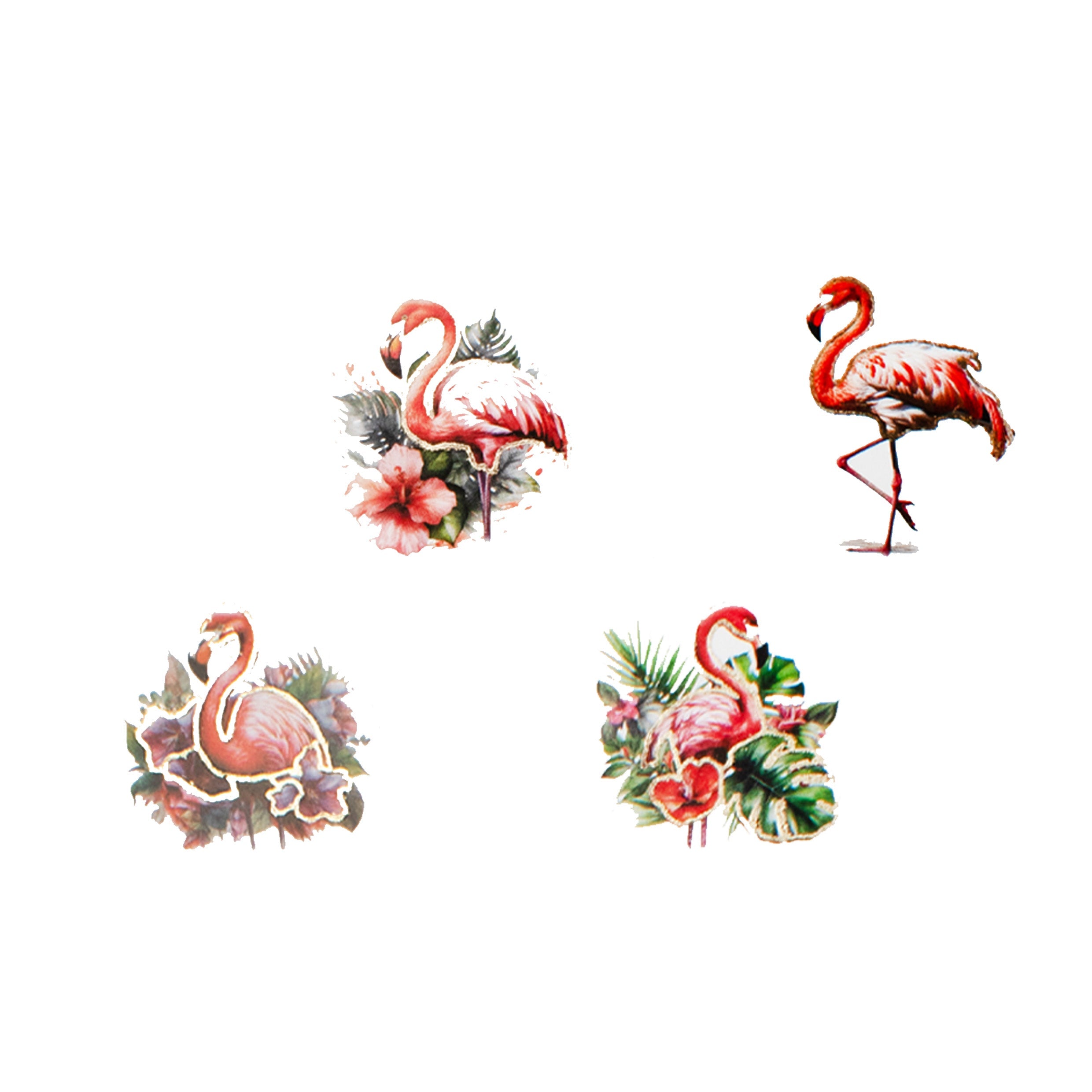 Peel off Foil Sticker Flamingo Retreat Approx 12.20 X 5.11cm 1 Sheet
