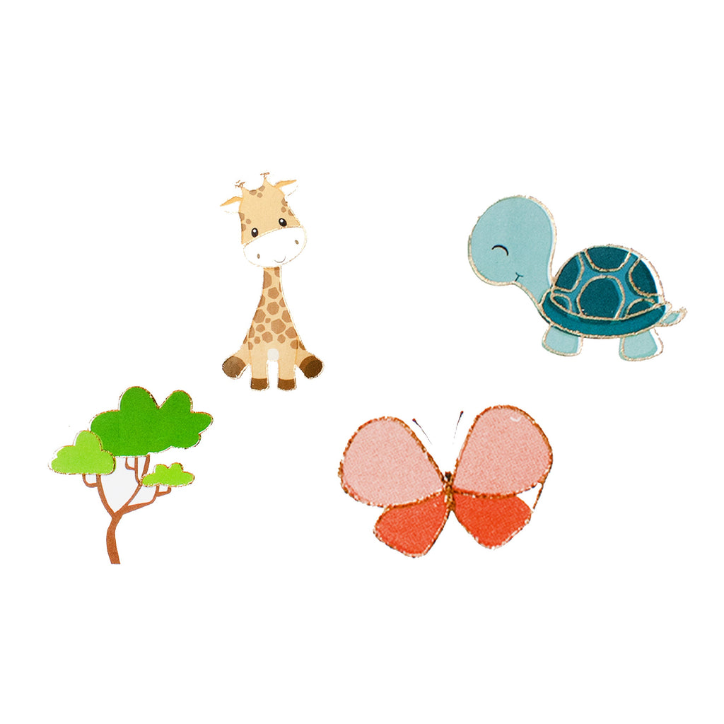 Peel off Foil Sticker Giraffe Buddies Approx 12.20 X 5.11cm 1 Sheet