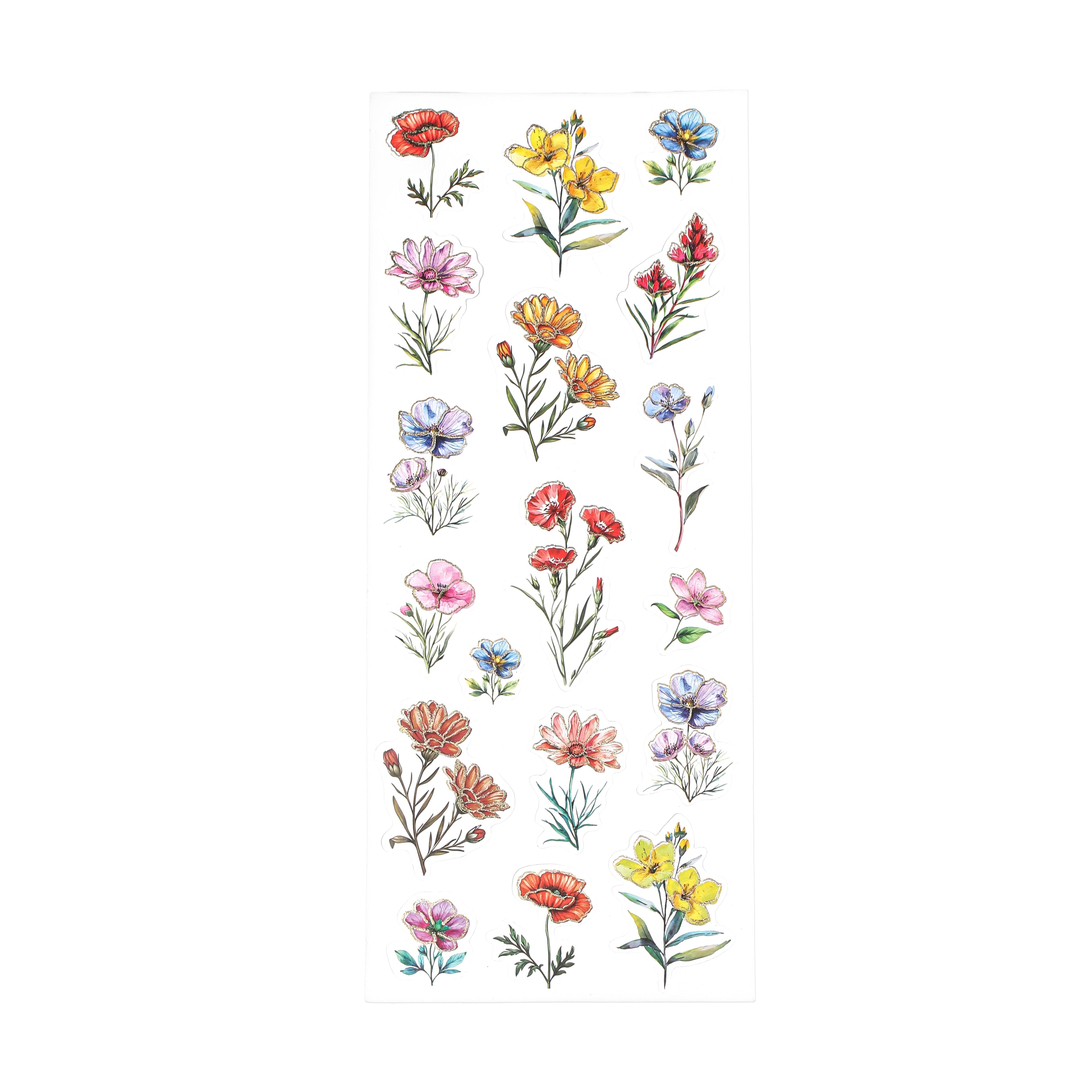 Peel off Foil Sticker Bloom & Grow Approx 12.20 X 5.11cm 1 Sheet
