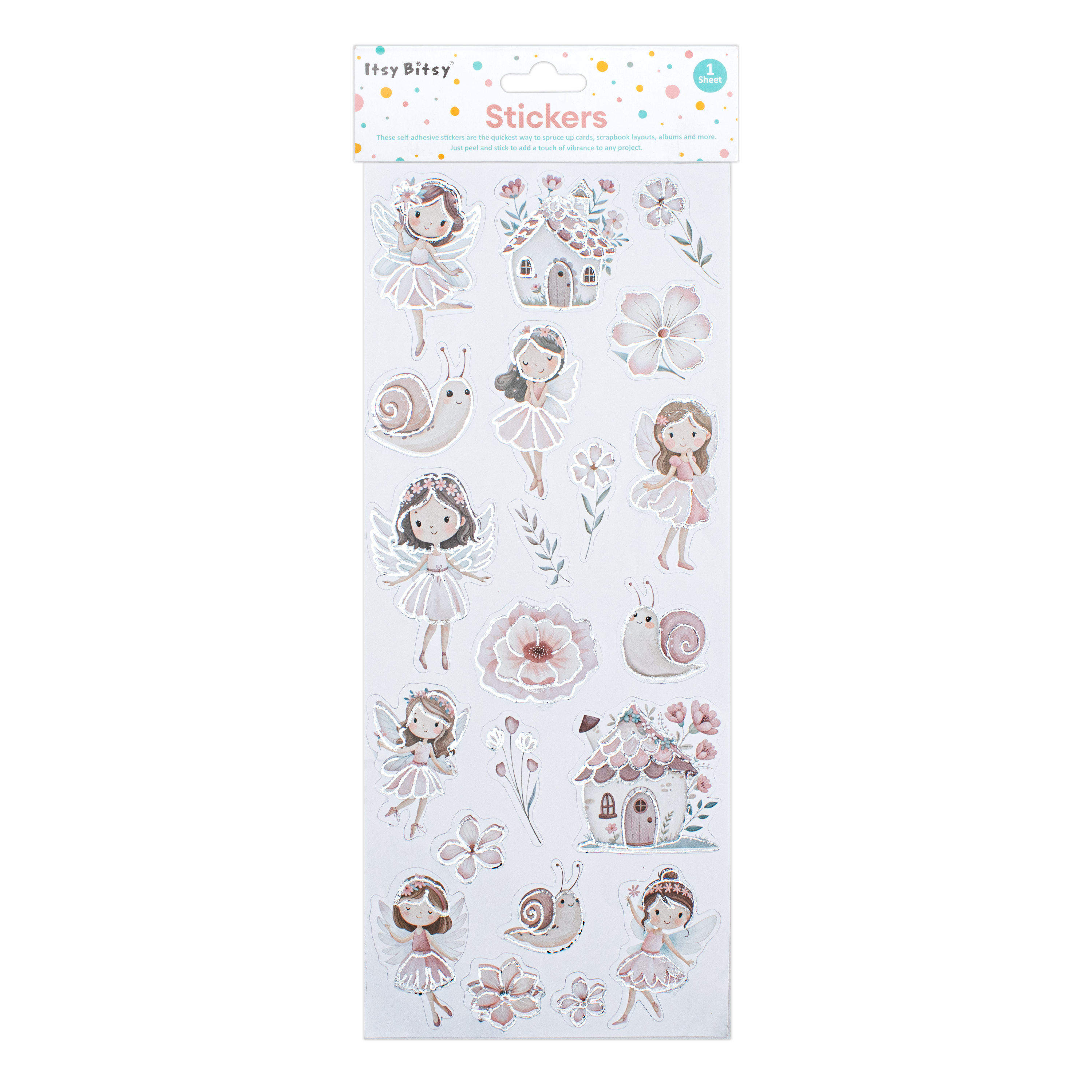 Peel off Foil Sticker Flora Fairy Approx 12.20 X 5.11cm 1 Sheet