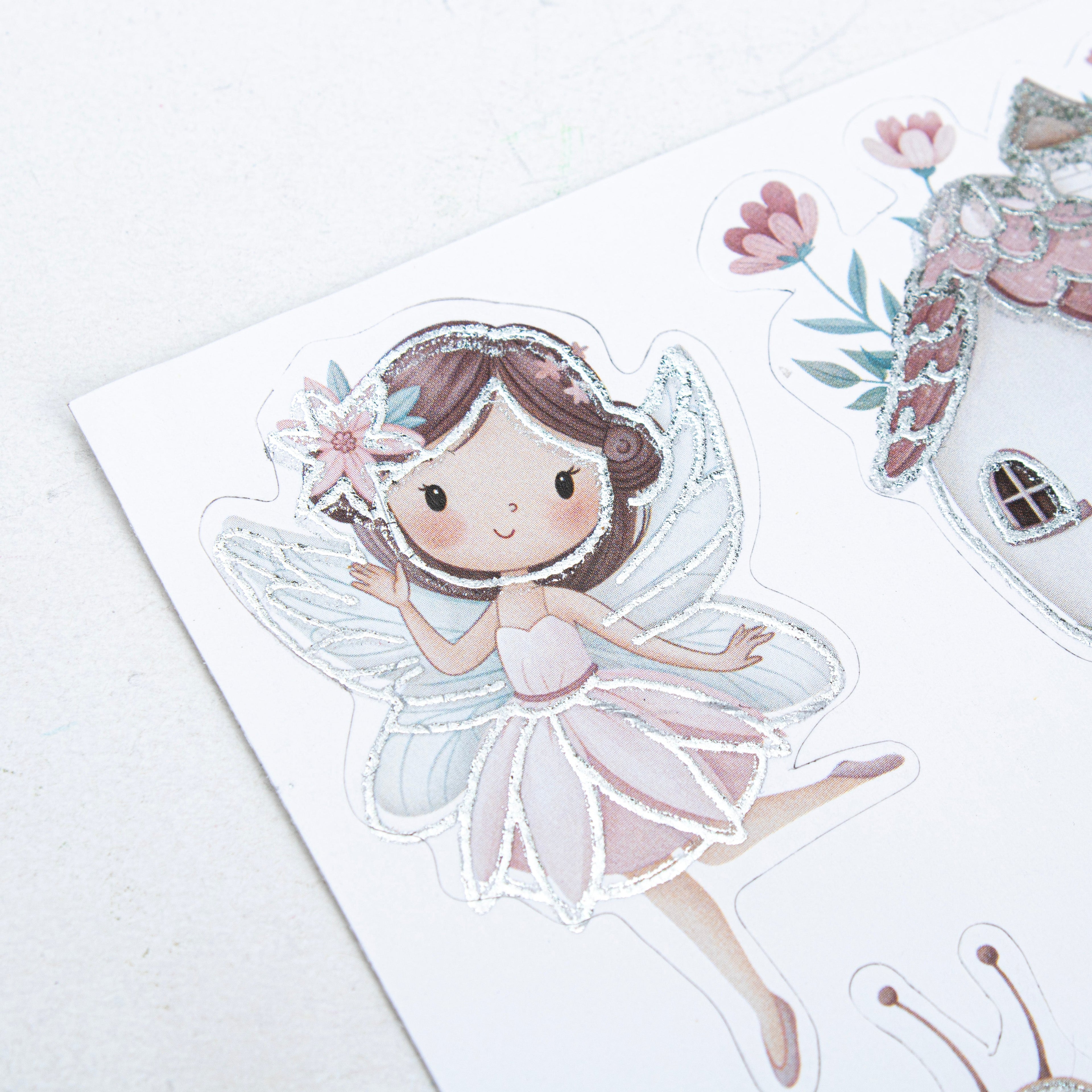 Peel off Foil Sticker Flora Fairy Approx 12.20 X 5.11cm 1 Sheet