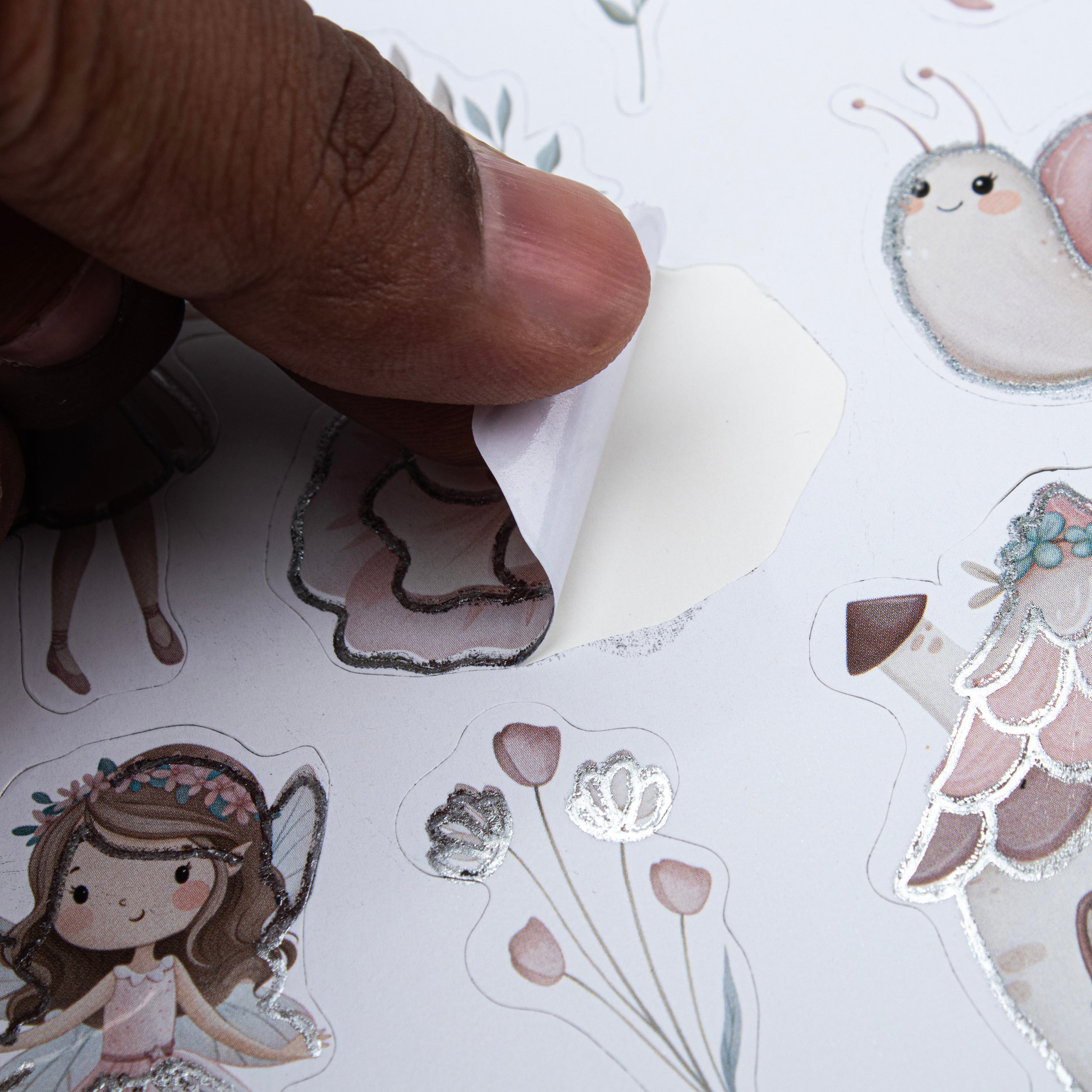 Peel off Foil Sticker Flutter Beauty Approx 12.20 X 5.11cm 1 Sheet