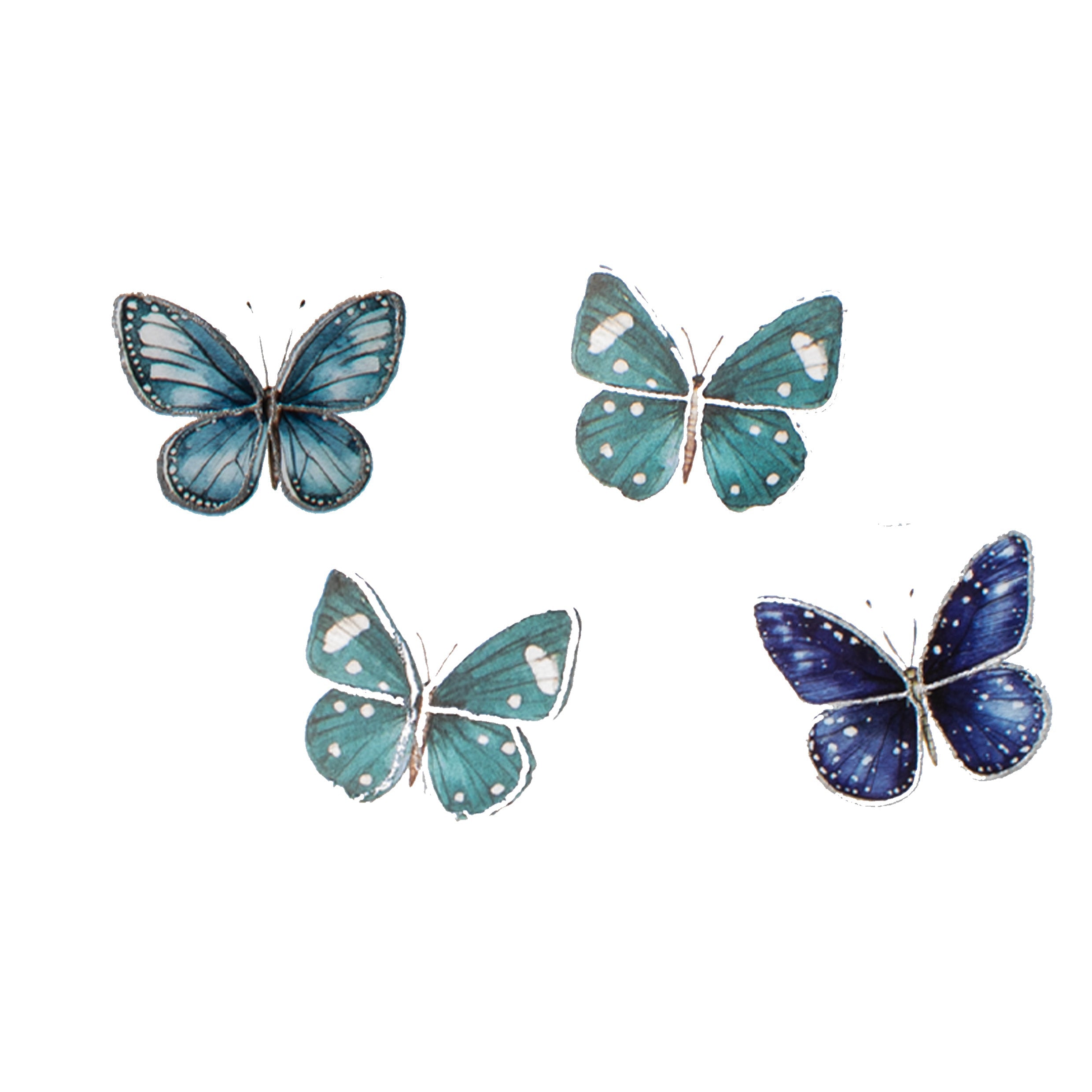 Peel off Foil Sticker Butterfly Charm Approx 12.20 X 5.11cm 1 Sheet