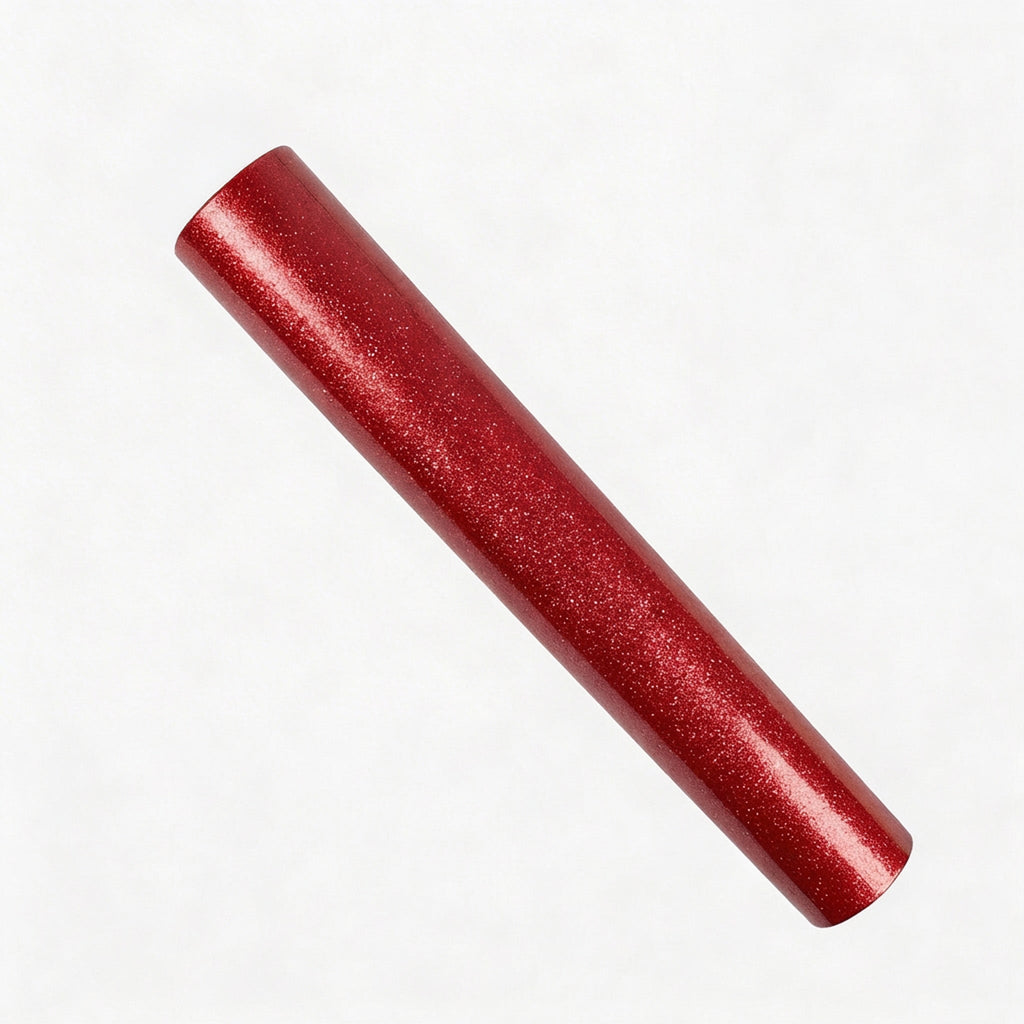 Glitter Vinyl Sheet Shimmer Red 12inch X 2 Ft. 1 Roll