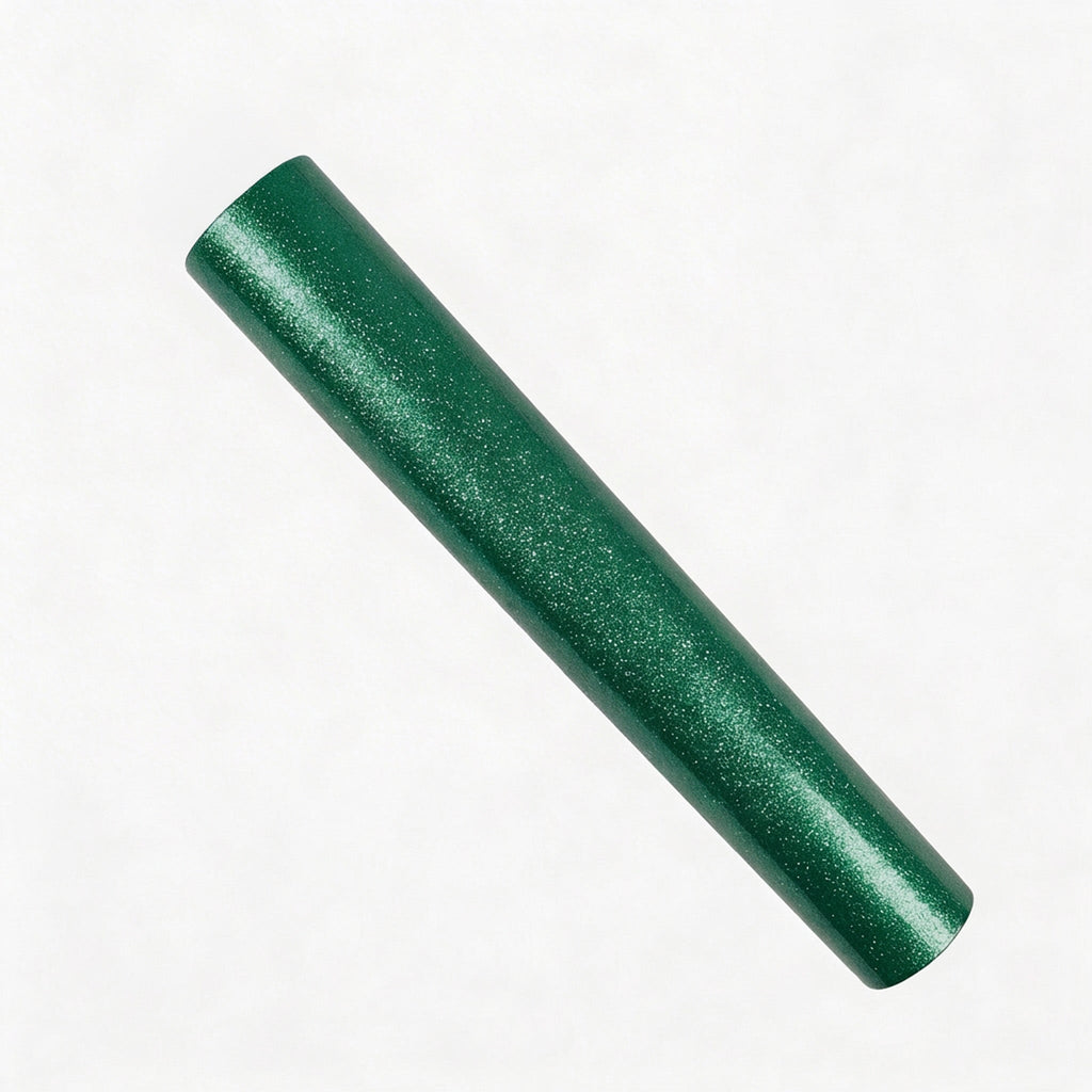 Glitter Vinyl Sheet Shimmer Green 12inch X 2 Ft. 1 Roll
