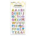Alphabet Puffy Stickers Capital Letters Whimsy Rainbow 41pc 1Pack