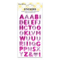 Alphabet Puffy Stickers Capital Letters Sweet Rose 41pc 1Pack