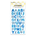Alphabet Puffy Stickers Capital Letters Blue Sky 41pc 1Pack