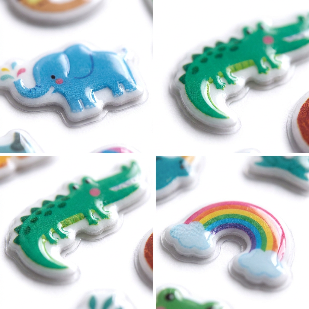 Fun Puffy Stickers Animal Party 82pcs 1Pack