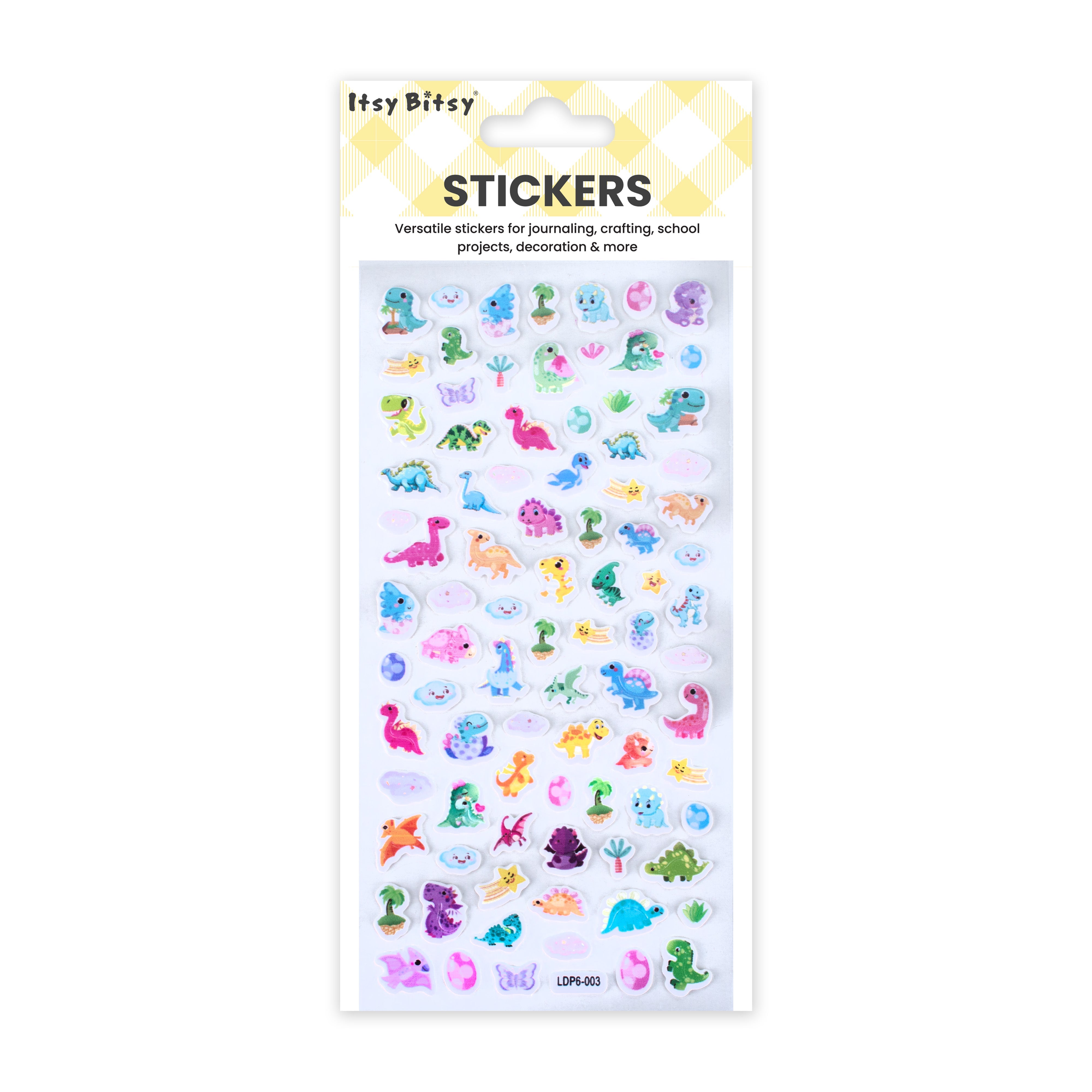 Fun Puffy Stickers Dino Kids 87pcs 1Pack