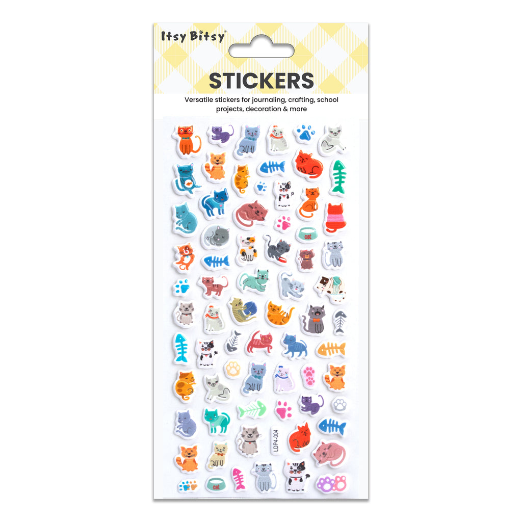 Fun Puffy Stickers Kitten Love 72pcs 1Pack