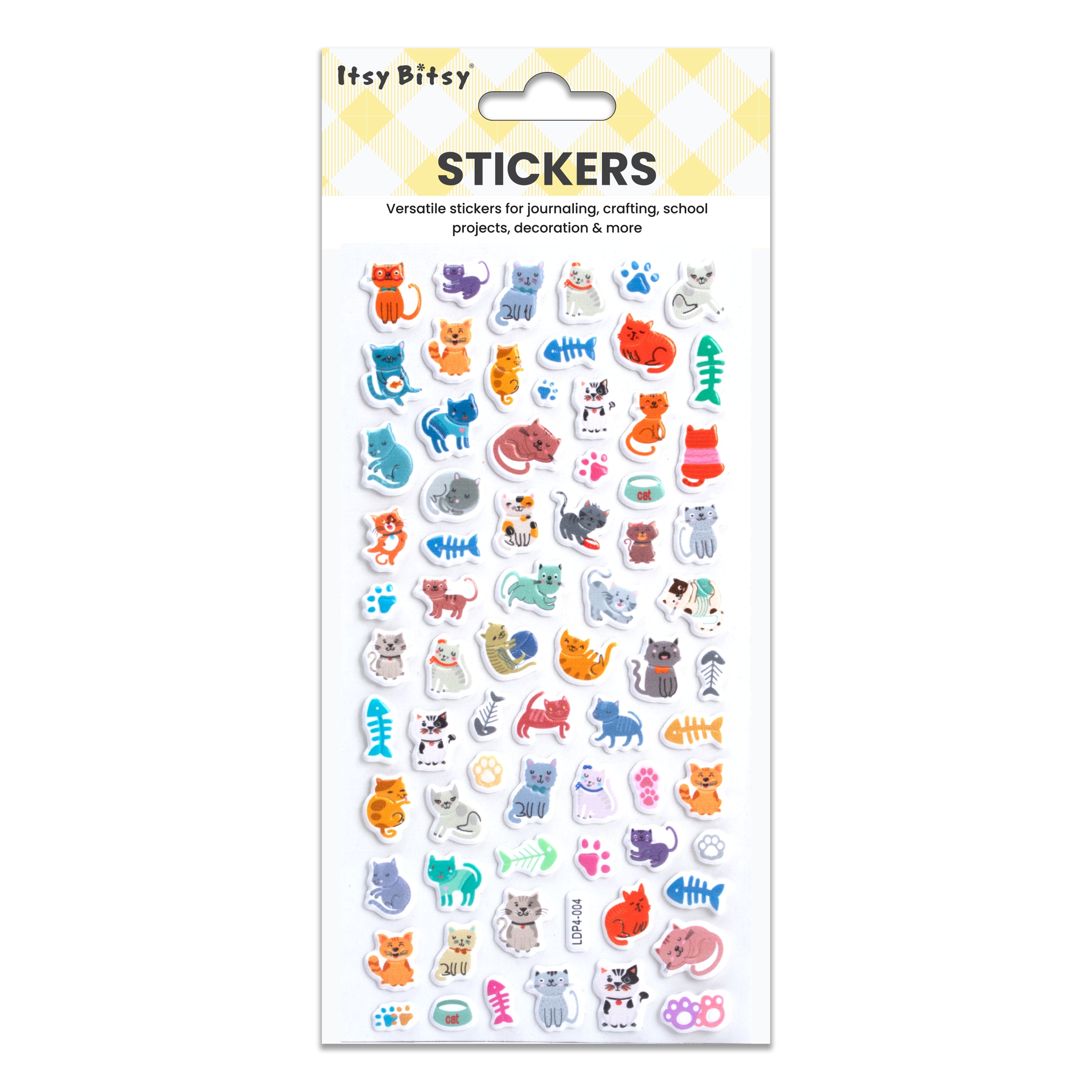 Fun Puffy Stickers Kitten Love 72pcs 1Pack